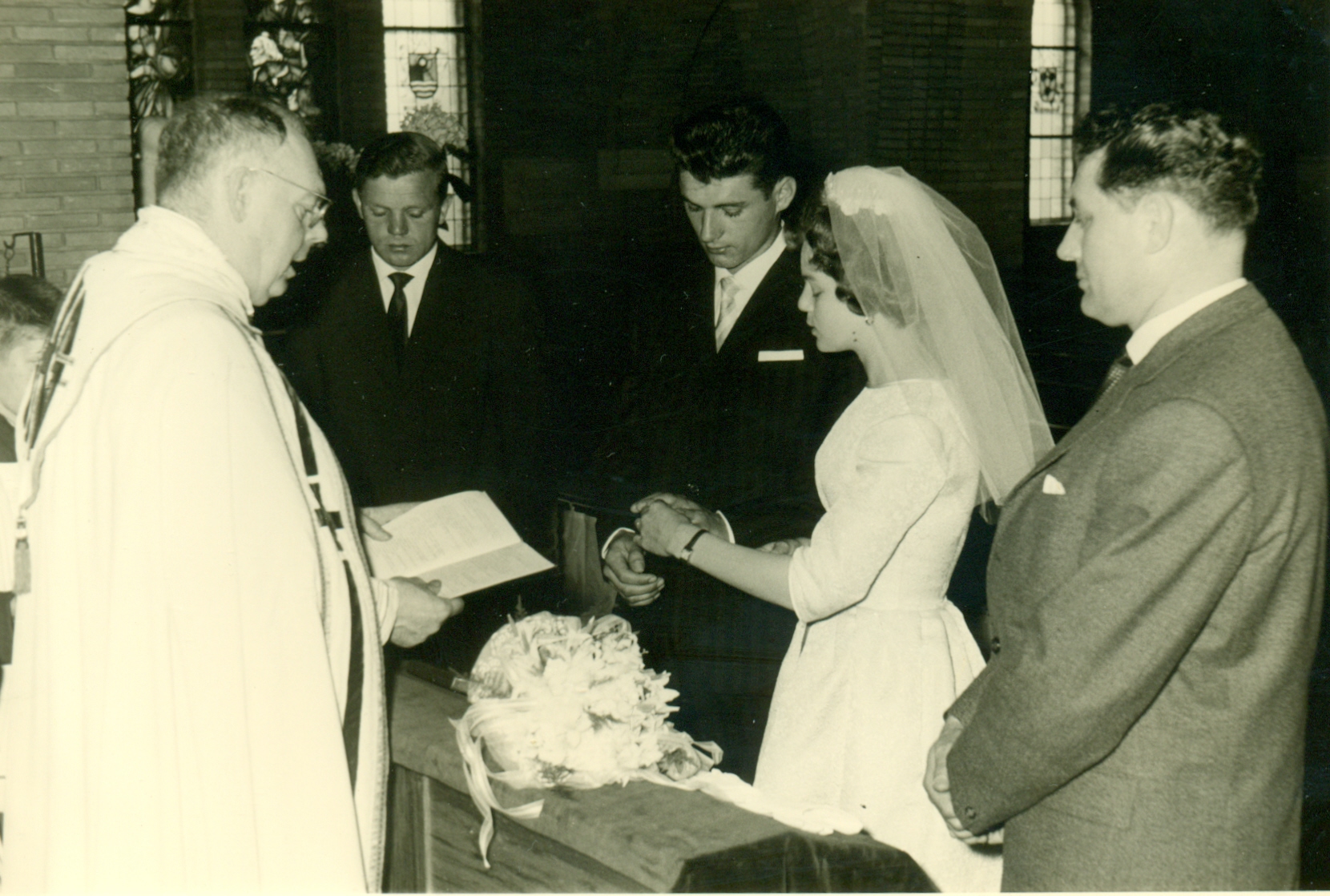 Kerkelijk huwelijk Gilbert en Christiane